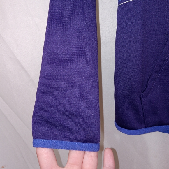 Under Armour Girls Purple Cold Gear Hoodie Youth Small Loose Fit Double Logo - Picture 2 of 8